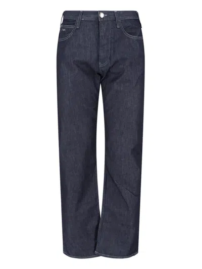 Emporio Armani Straight Jeans In Blue