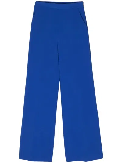 Patrizia Pepe High-waisted Palazzo Trousers In Blue