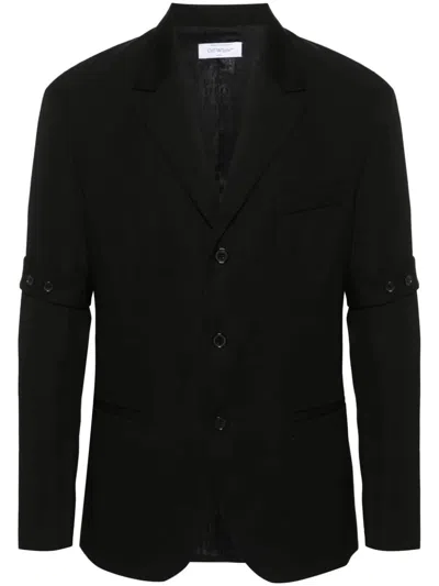 Off-white Ow Emb Drywo Armband Slim Jacket In Black  