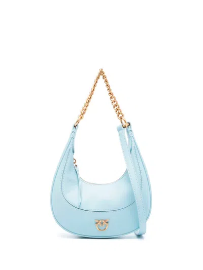 Pinko Mini `brioche` Hobo Bag In Blue
