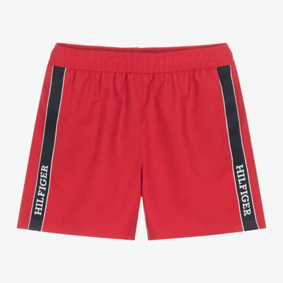 Tommy Hilfiger Kids' Boys Red Swim Shorts