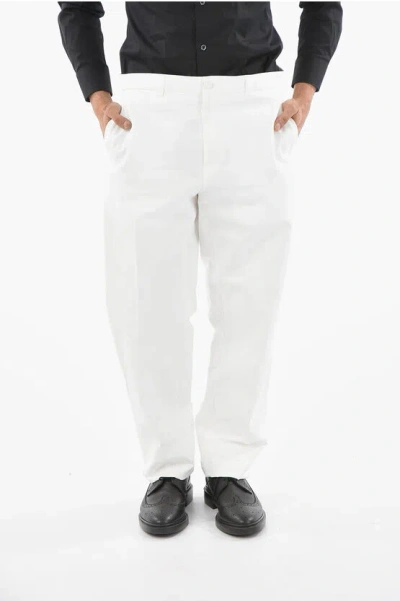 Dior Chino Cotton Trousers In White