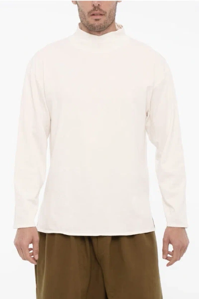 Erl Long Sleeve Turtle-neck T-shirt In White