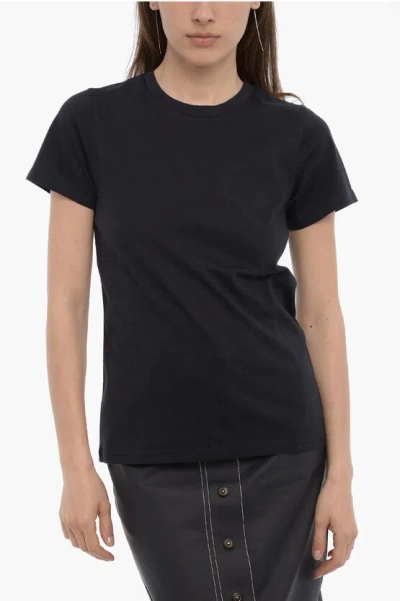 Apc Solid Colour Poppy Crew-neck T-shirt In Black