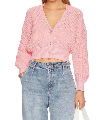 Iro Uberta Oversized Ribbed Cardigan In Candy Pink