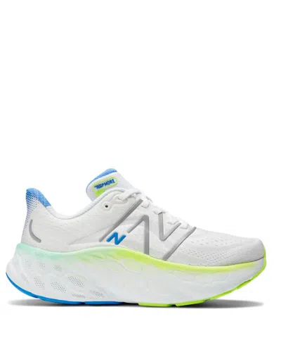 New Balance Women's Fresh Foam X More V4 Running Shoes - D/medium Width In White With Cobalt In Grey