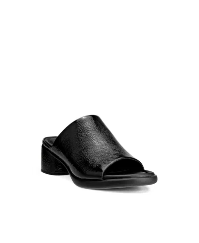 Ecco Sculpted Lx Block Heel Slide Sandal In Black