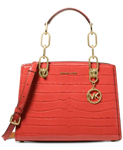 Michael Kors Michael  Cynthia Small North South Satchel In Spiced Coral