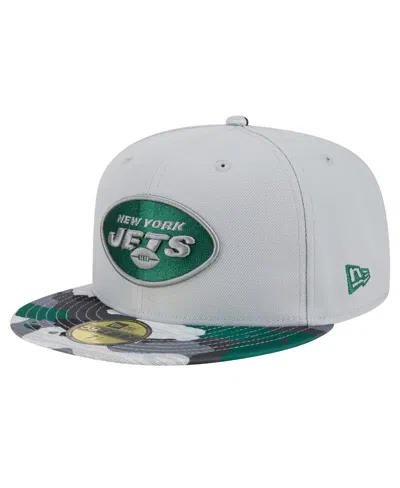 New Era Gray New York Jets Active Camo 59fifty Fitted Hat
