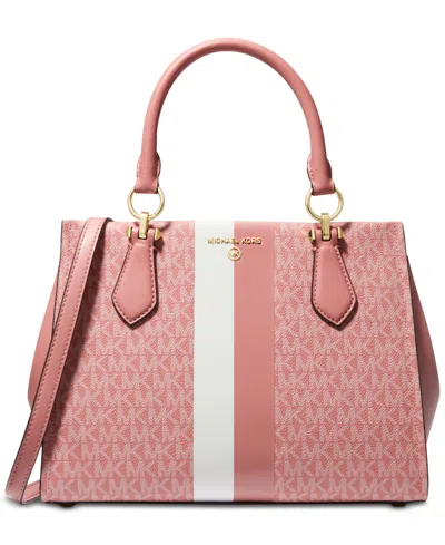 Michael Kors Michael  Logo Marilyn Medium Satchel In Sunset Rose