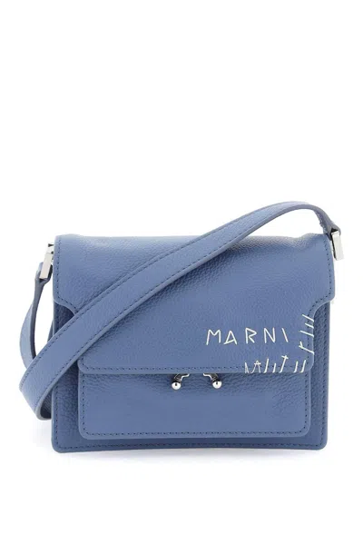 Marni Mini Soft Trunk Shoulder Bag In 浅蓝色