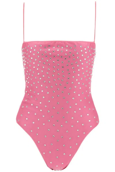 Oseree Oséree One Piece Swimsuit With Crystals In Fuchsia