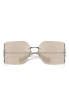 Miu Miu 80mm Oversize Irregular Sunglasses In Silver
