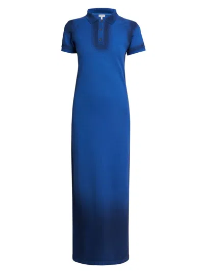 Loewe Cotton Polo Dress In Greek Blue