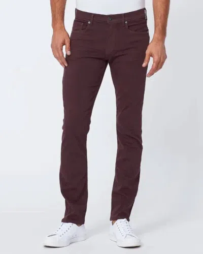 Paige Lennox Slim Fit Jeans In Sunset Wine In Red