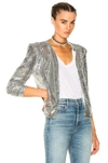 IRO IRO WAKLYN SEQUIN JACKET IN METALLICS,17WWM07WAKLYN