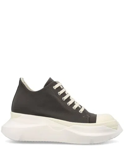 Rick Owens Drkshdw Abstract Low Lace-up Sneakers In Grey