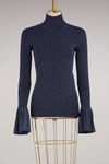 CARVEN LONG SLEEVE JUMPER WITH RUFFLES,8301PU005/578
