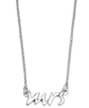 KATE SPADE KATE SPADE NEW YORK NECKLACE, SILVER TONE SAY YES MRS. PENDANT NECKLACE