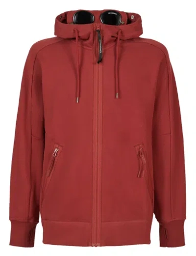 Pre-owned C.p. Company Zip Through Goggle Hoody Ketchup In Rojo