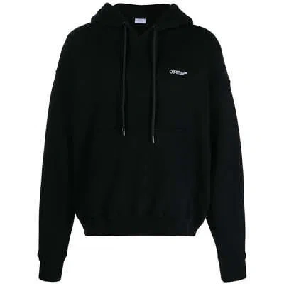 Pre-owned Off-white Scratch Arrow Design Skate Fit Black Hoodie
