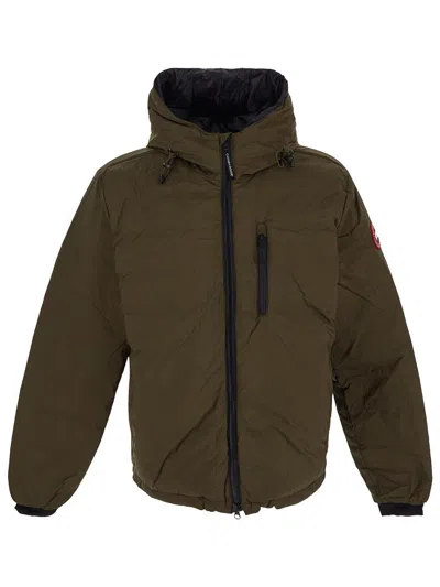 Canada Goose Lodge Hoody Down Jacket In Green