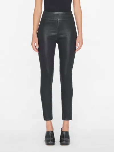 Frame Jetset Crop Slit Skinny Jeans In Black