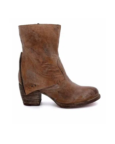 Bed Stu Iris Ankle Bootie In Tan Rustic White Bfs In Brown