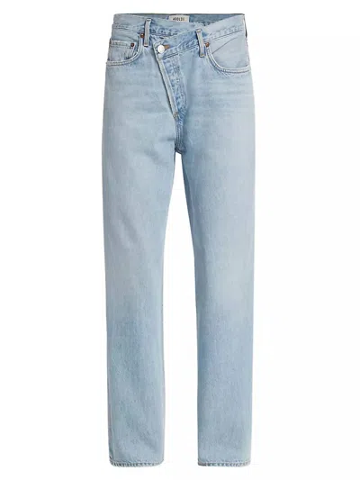 Agolde Criss Cross Upsized Jeans In Wired In Blue