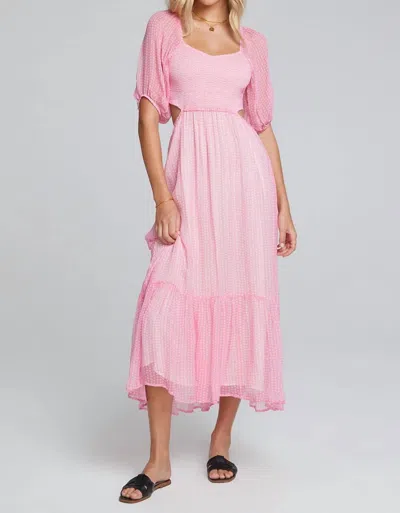 Saltwater Luxe Lyla Midi Dress In Bubble Gum In Pink