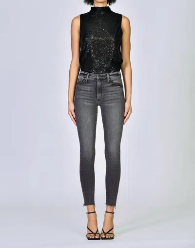 Black Orchid Carmen High Rise Ankle Fray Jean In No One To Blame In Grey