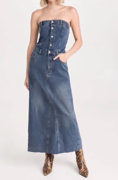 Opt Nesim Dress In Denim In Blue