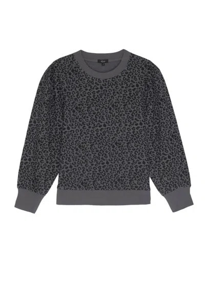 Rails Women's Marcie Sweatshirt In Charcoal Mini Cheetah In Grey