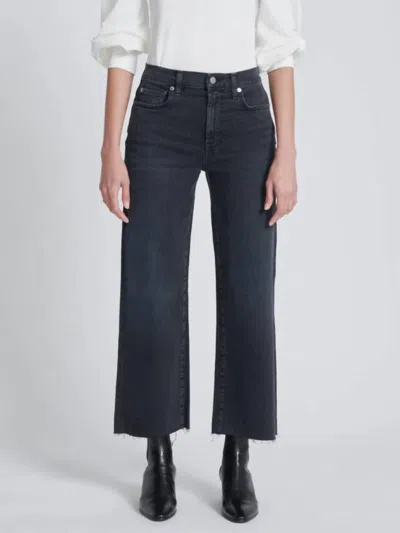 7 For All Mankind Women's Cropped Alexa Jean In Night Rider In Grey