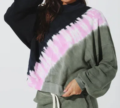 Electric & Rose Davis Pullover In Rosey/camo/onyx In Green