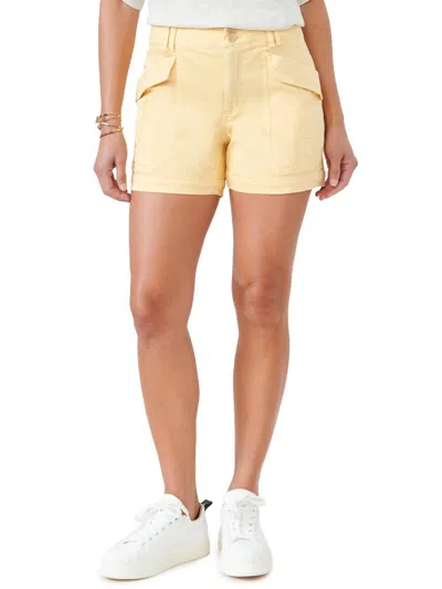 Democracy Utility Shorts In Honey Butter In Yellow