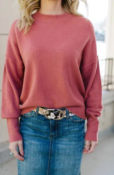 Rd Style Crewneck Sweater In Rosenberry In Pink