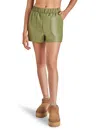 Steve Madden Faux The Record Faux Leather Shorts In Green