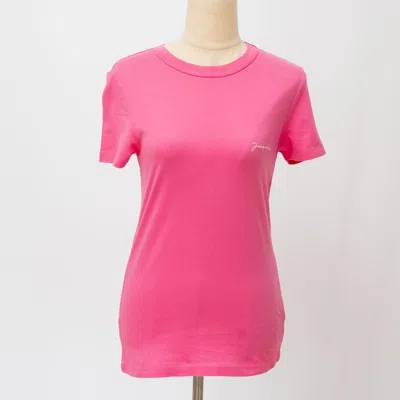 Pre-owned Jacquemus Pink T-shirt With Logo Embroidered