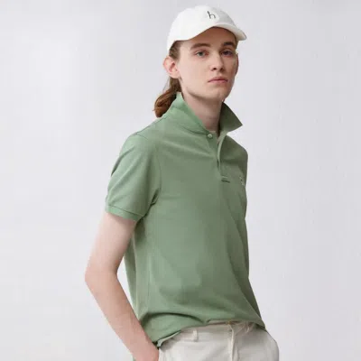 Hazzys 【lconict】夏季标志性polo衫男休闲短袖纯色t恤上衣 In Green