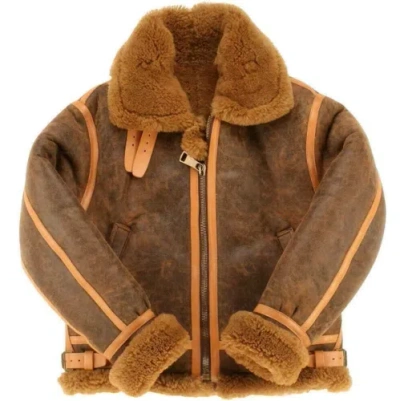 Pre-owned International Neue Herren-fliegerjacke Der Raf Aus Dem 11. Weltkrieg In Braun, B3-bomber...