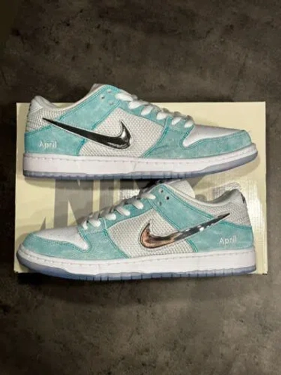 Pre-owned Nike Sb Dunk Low April 46 In Blau