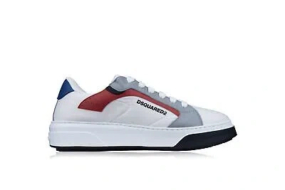 Pre-owned Dsquared2 Snm0264 M2044 Turnschuhe W4.sc2443 In Weiss, Rot, Blau