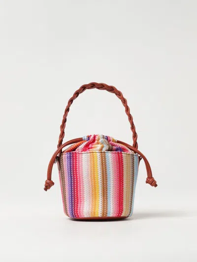 Missoni Girls Pink Multi-stripe Bucket Bag In Multicolor