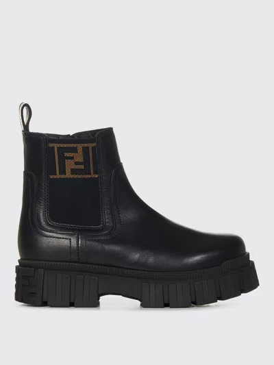 Fendi Kids' Boots In Black