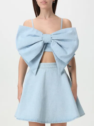 Nina Ricci Top With Bow In Sky Blue