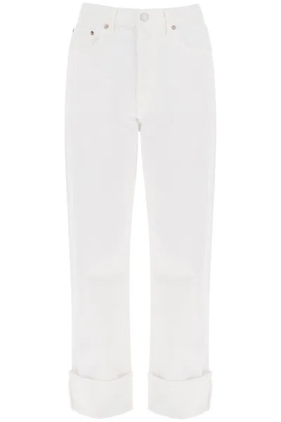 Agolde Fran Straight-leg Jeans In White
