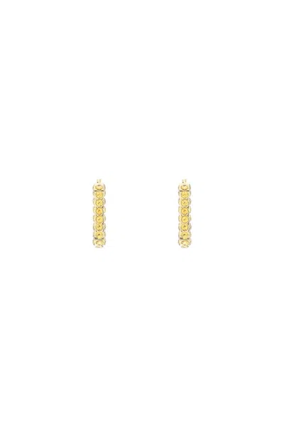 Amina Muaddi Charlotte Earrings With Crystals In 金子