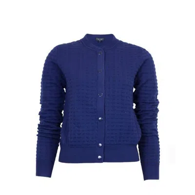 Armani Jeans Wool Blend Cardigan In Blue