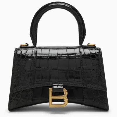Balenciaga Black Coco-print Leather Hourglass Xs Bag Women